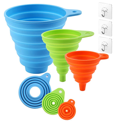 Silicone Collapsible Funnel Set