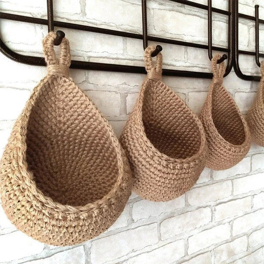 Wall-Mounted Wicker Basket