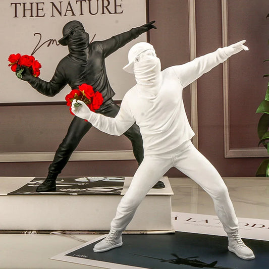 Flower Thrower Resin Statue