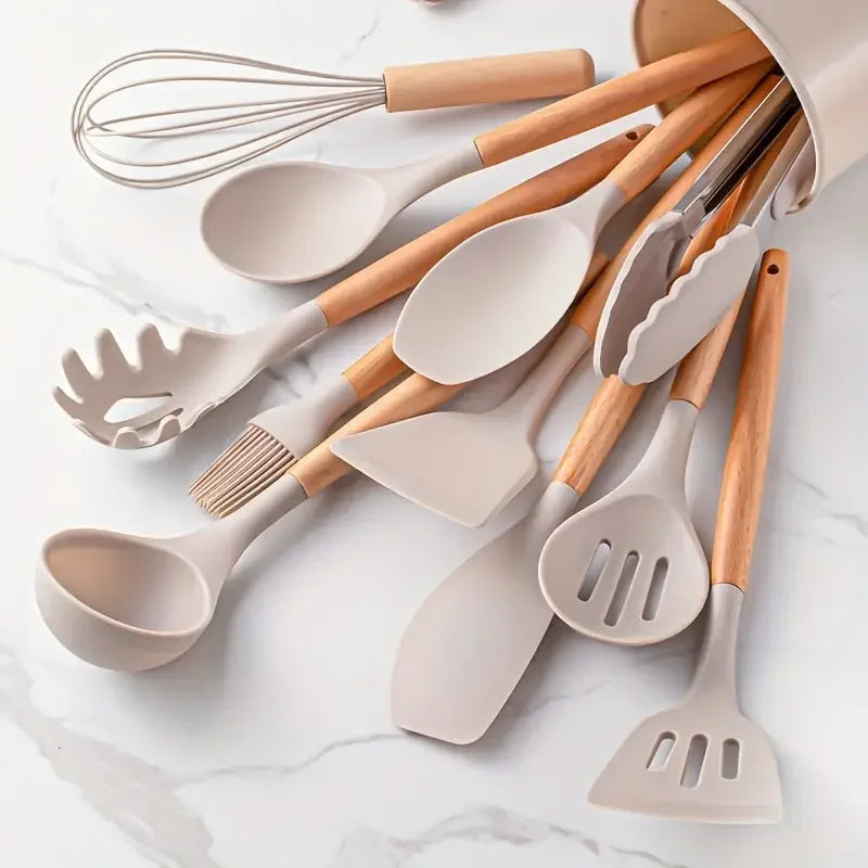 Silicone Wooden Handle Kitchenware